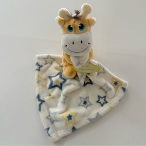 Little Beginnings Baby Giraffe Plush Lovie Star Print Blanket NWT